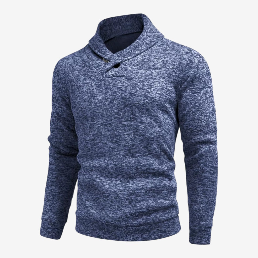 Jorvalore | Men's Breathable Mock Neck Sweatshirt with Button Collar