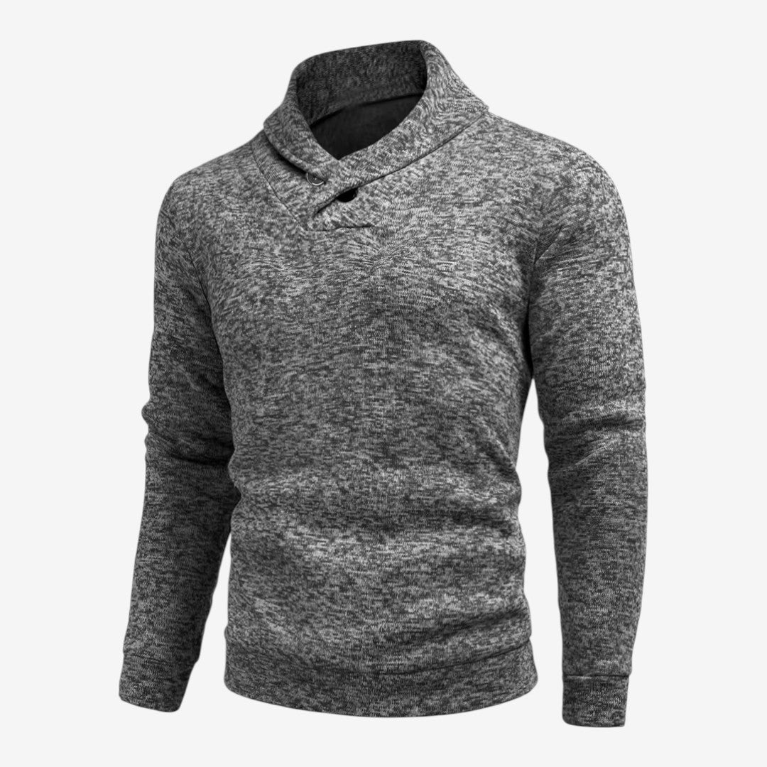 Jorvalore | Men's Breathable Mock Neck Sweatshirt with Button Collar