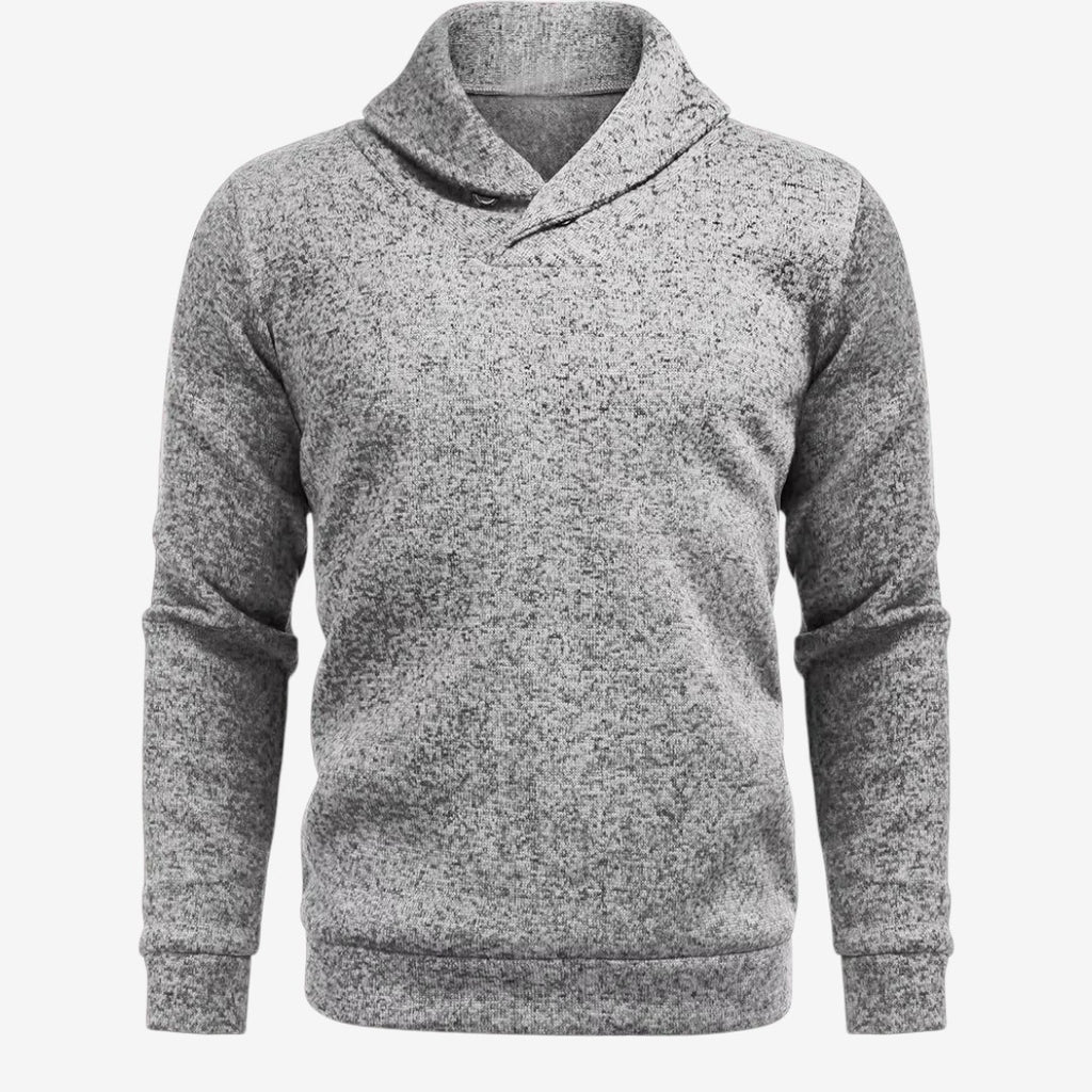 Jorvalore | Men's Breathable Mock Neck Sweatshirt with Button Collar