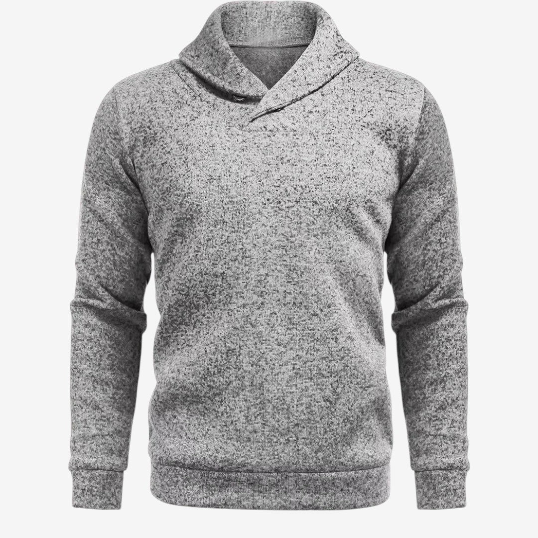 Jorvalore | Men's Breathable Mock Neck Sweatshirt with Button Collar