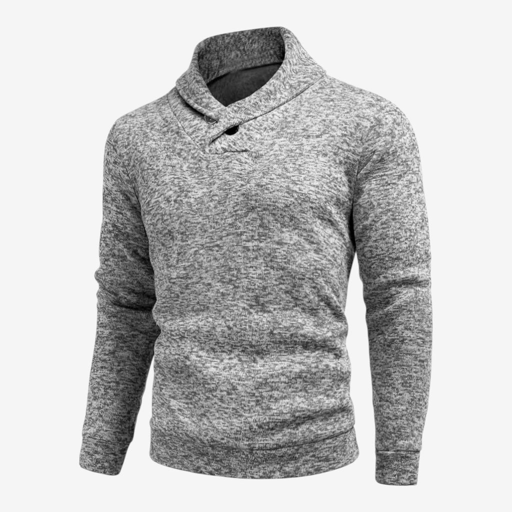 Jorvalore | Men's Breathable Mock Neck Sweatshirt with Button Collar