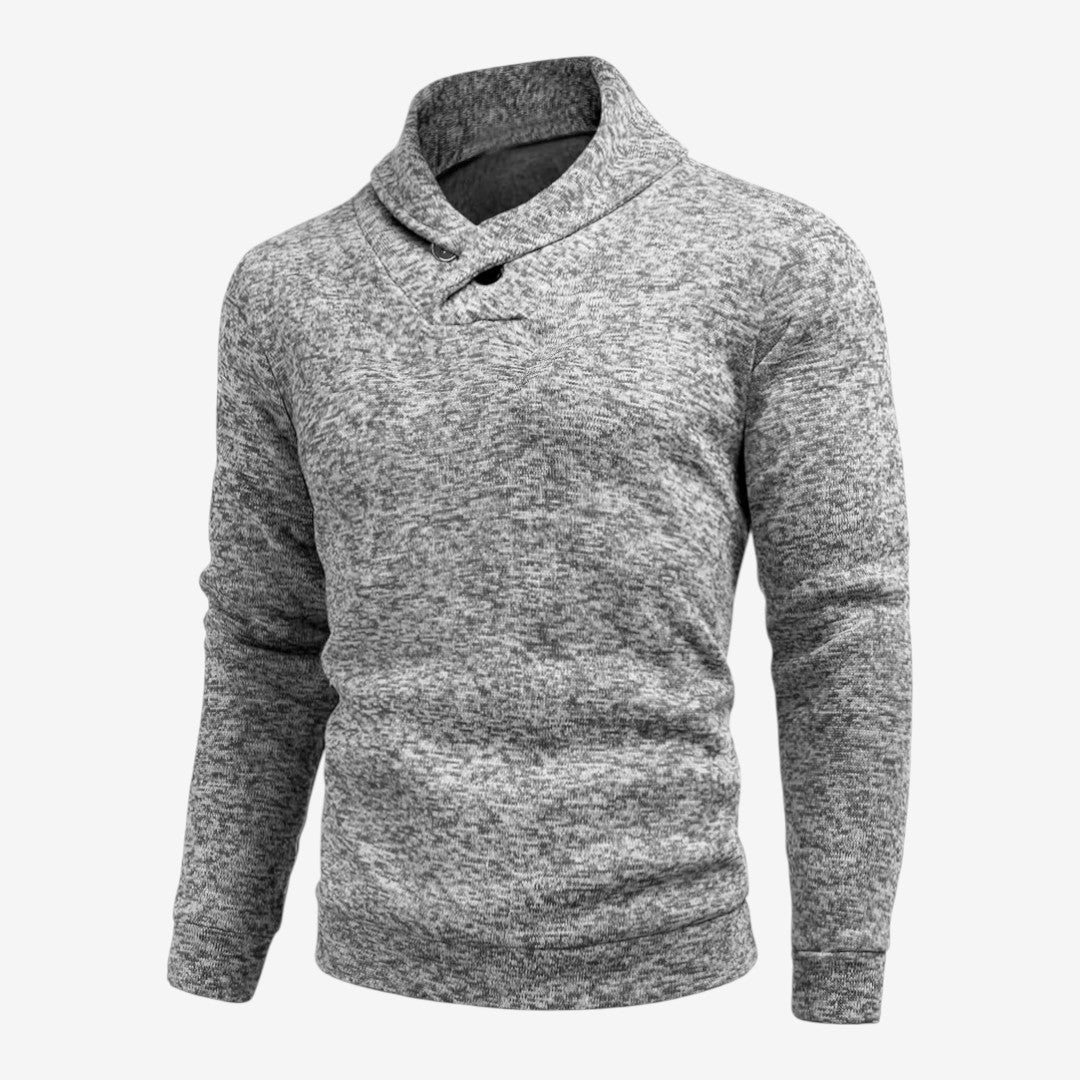 Jorvalore | Men's Breathable Mock Neck Sweatshirt with Button Collar