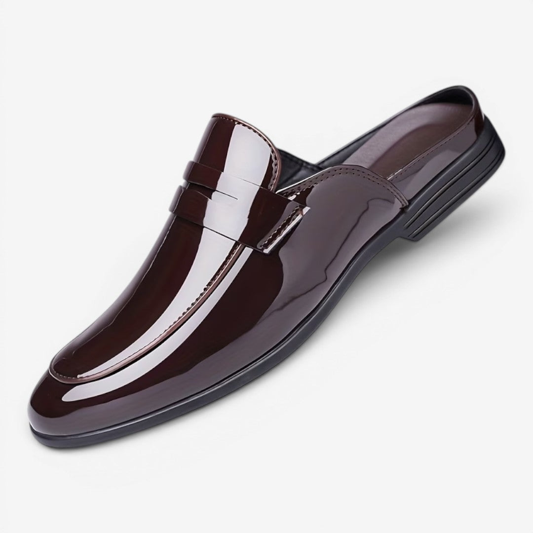 Jorvalore | Men's Business Slip-On Mule Loafers Leather Summer Dress Shoes