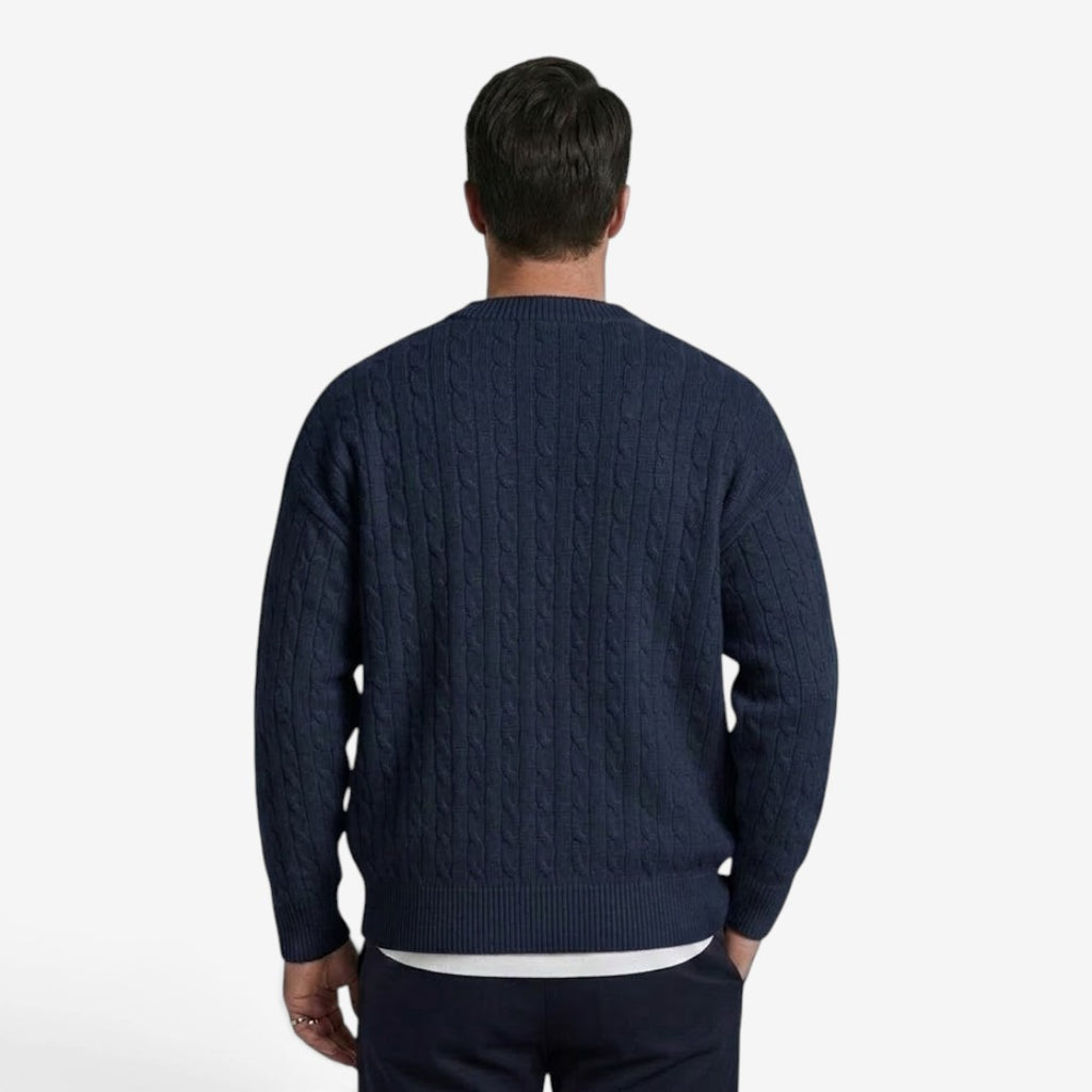 Jorvalore | Men's Cable Knit Button Cardigan Casual Loose Fit