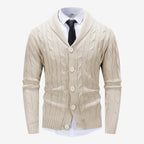 Jorvalore | Men's Cable Knit Button Cardigan for Autumn & Winter