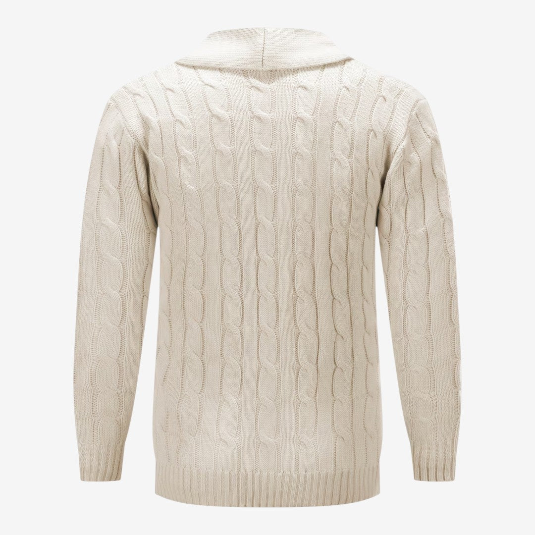 Jorvalore | Men's Cable Knit Button Cardigan for Autumn & Winter