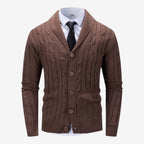 Jorvalore | Men's Cable Knit Button Cardigan for Autumn & Winter