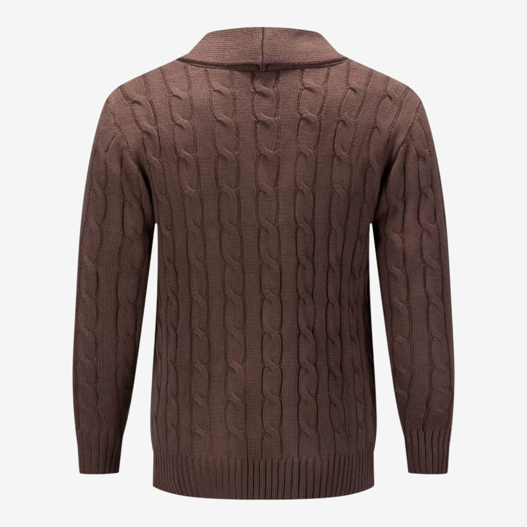 Jorvalore | Men's Cable Knit Button Cardigan for Autumn & Winter