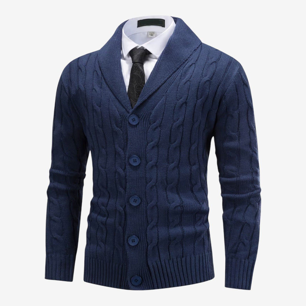 Jorvalore | Men's Cable Knit Button Cardigan for Autumn & Winter
