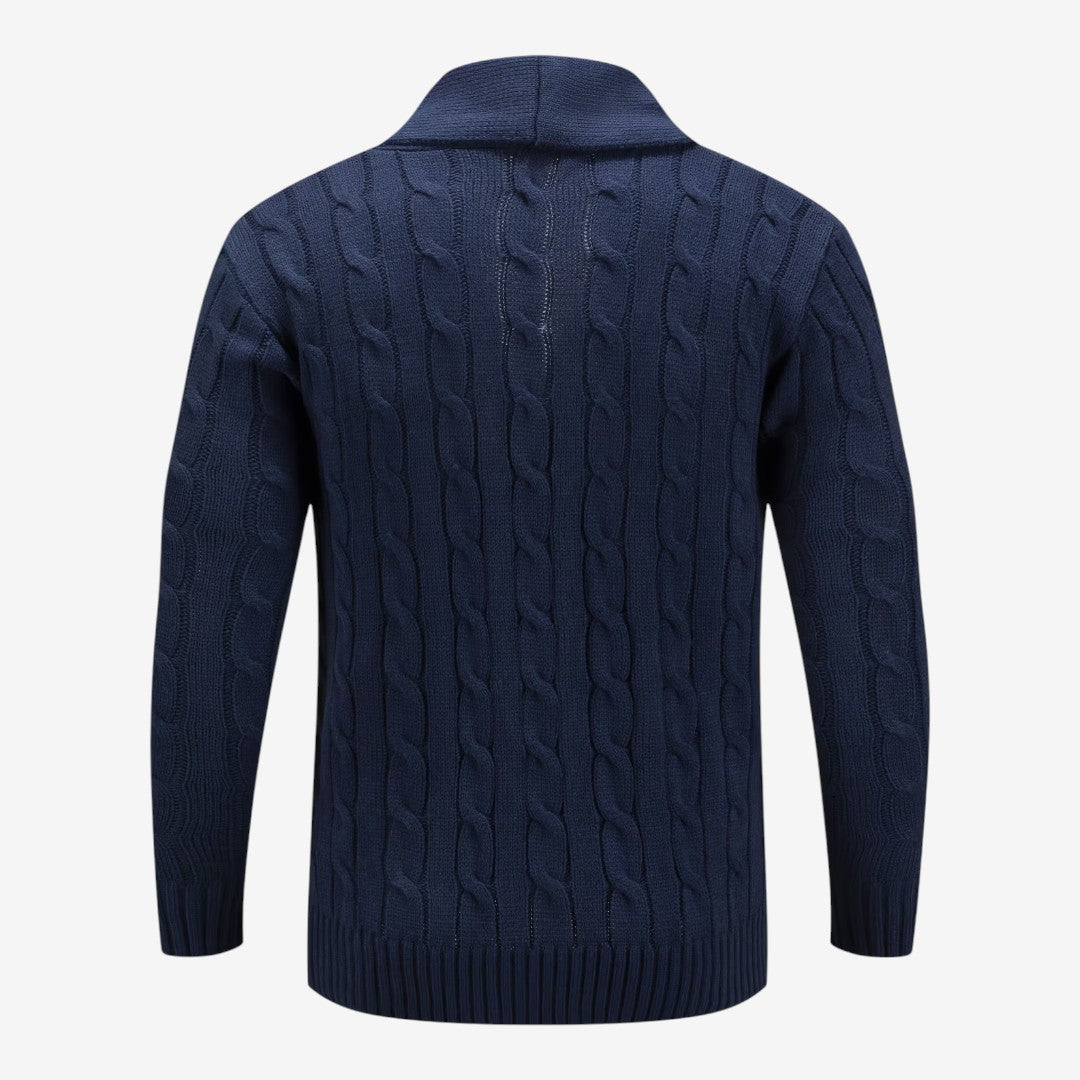 Jorvalore | Men's Cable Knit Button Cardigan for Autumn & Winter