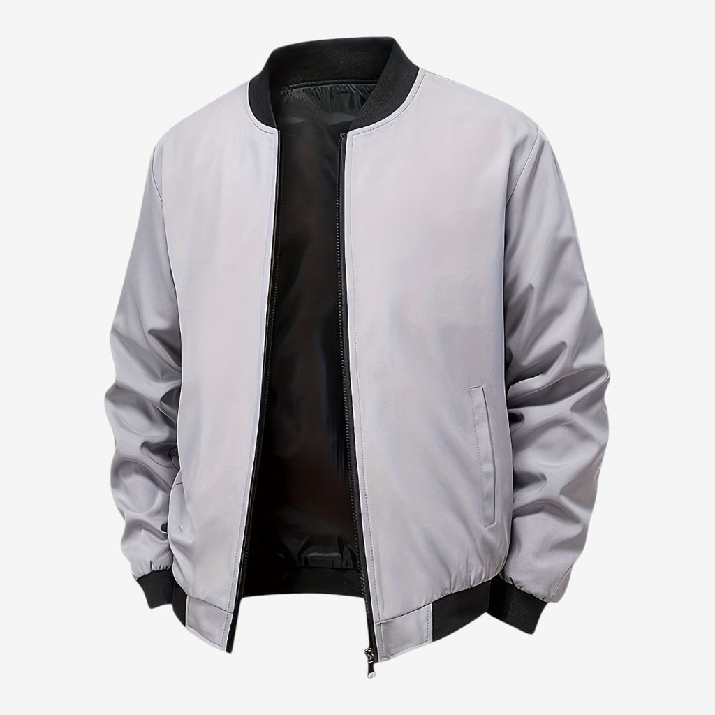 Jorvalore | Men’s Casual Bomber Jacket Baseball Collar Zip Up