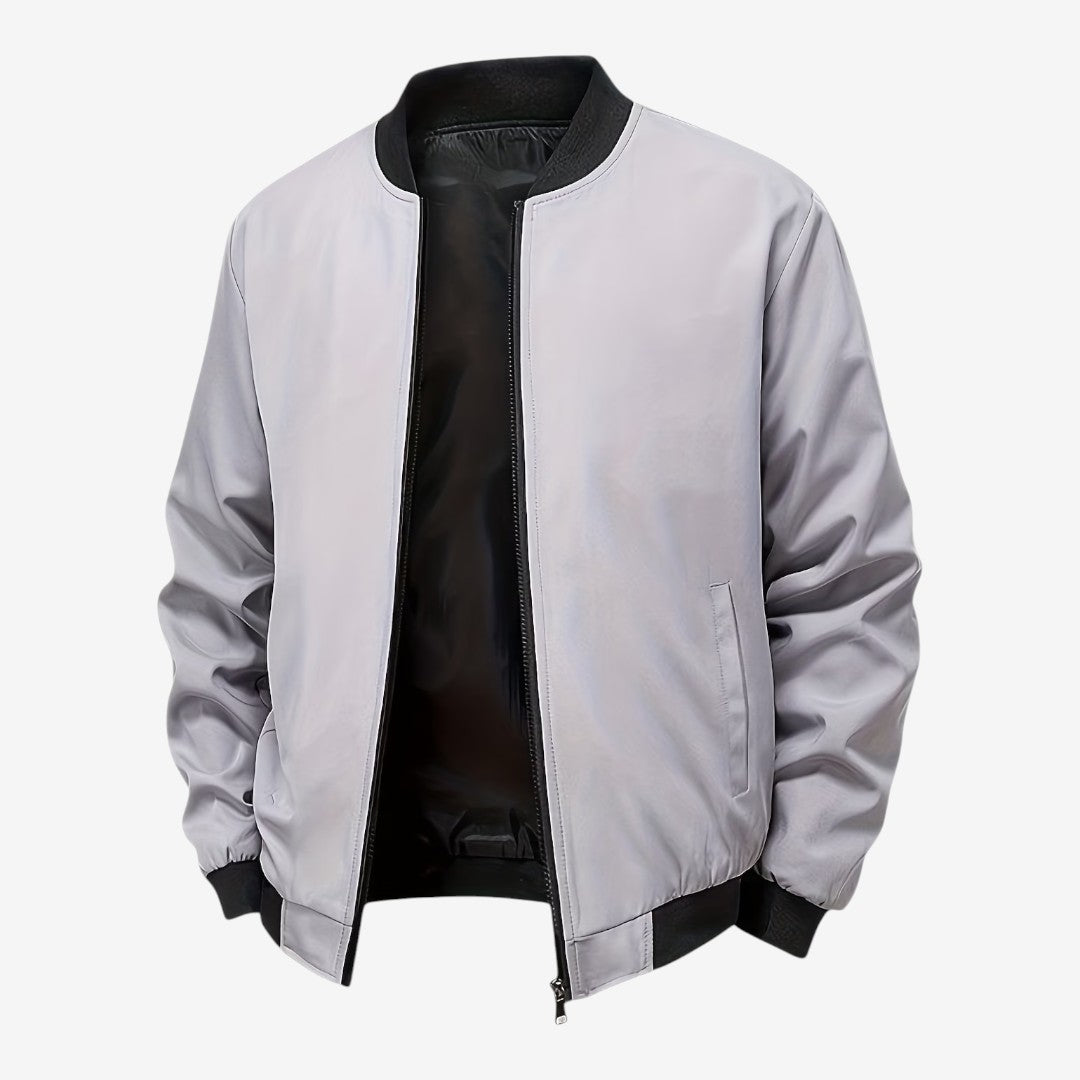 Jorvalore | Men’s Casual Bomber Jacket Baseball Collar Zip Up