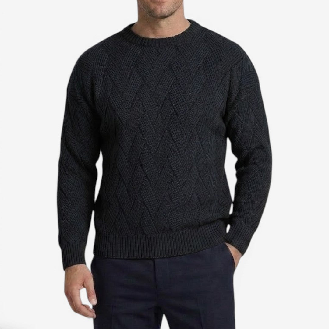 Jorvalore | Men's Casual Knit Crew Neck Jumper for Autumn and Winter