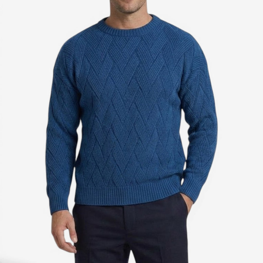 Jorvalore | Men's Casual Knit Crew Neck Jumper for Autumn and Winter