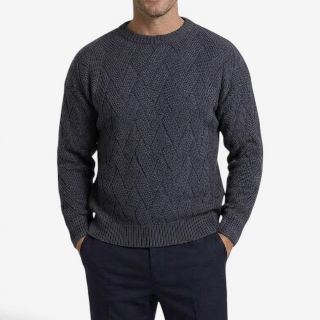 Jorvalore | Men's Casual Knit Crew Neck Jumper for Autumn and Winter