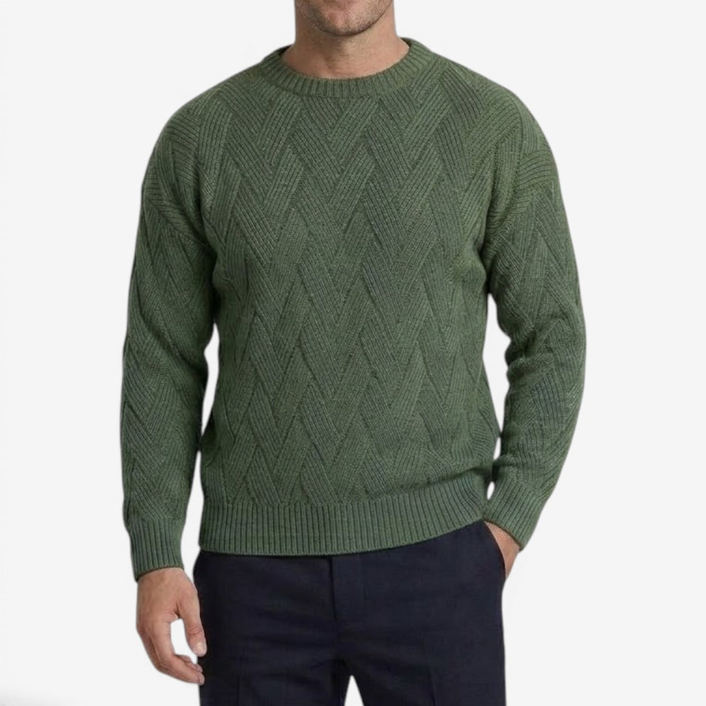 Jorvalore | Men's Casual Knit Crew Neck Jumper for Autumn and Winter