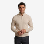 Jorvalore | Men's Casual Knit Quarter Zip Jumper with Warm Comfort