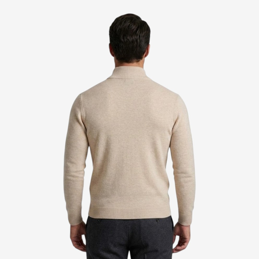 Jorvalore | Men's Casual Knit Quarter Zip Jumper with Warm Comfort
