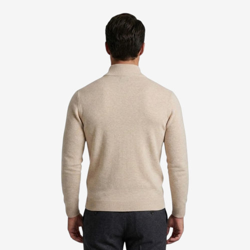 Jorvalore | Men's Casual Knit Quarter Zip Jumper with Warm Comfort