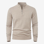 Jorvalore | Men's Casual Knit Quarter Zip Jumper with Warm Comfort