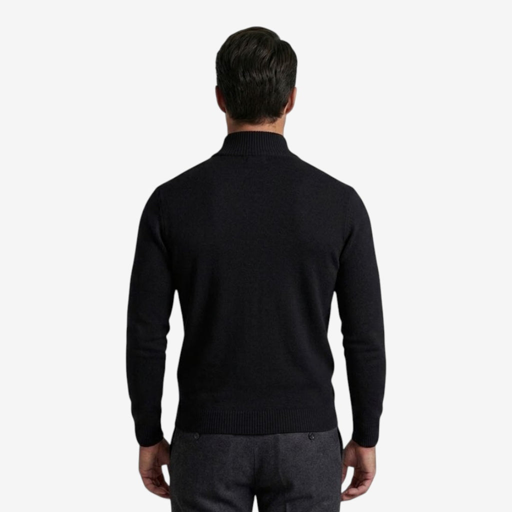 Jorvalore | Men's Casual Knit Quarter Zip Jumper with Warm Comfort