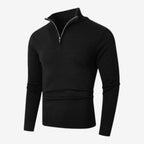 Jorvalore | Men's Casual Knit Quarter Zip Jumper with Warm Comfort