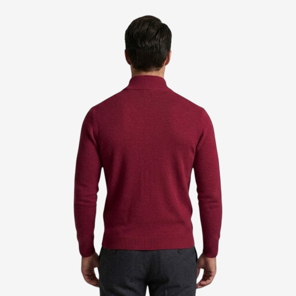 Jorvalore | Men's Casual Knit Quarter Zip Jumper with Warm Comfort