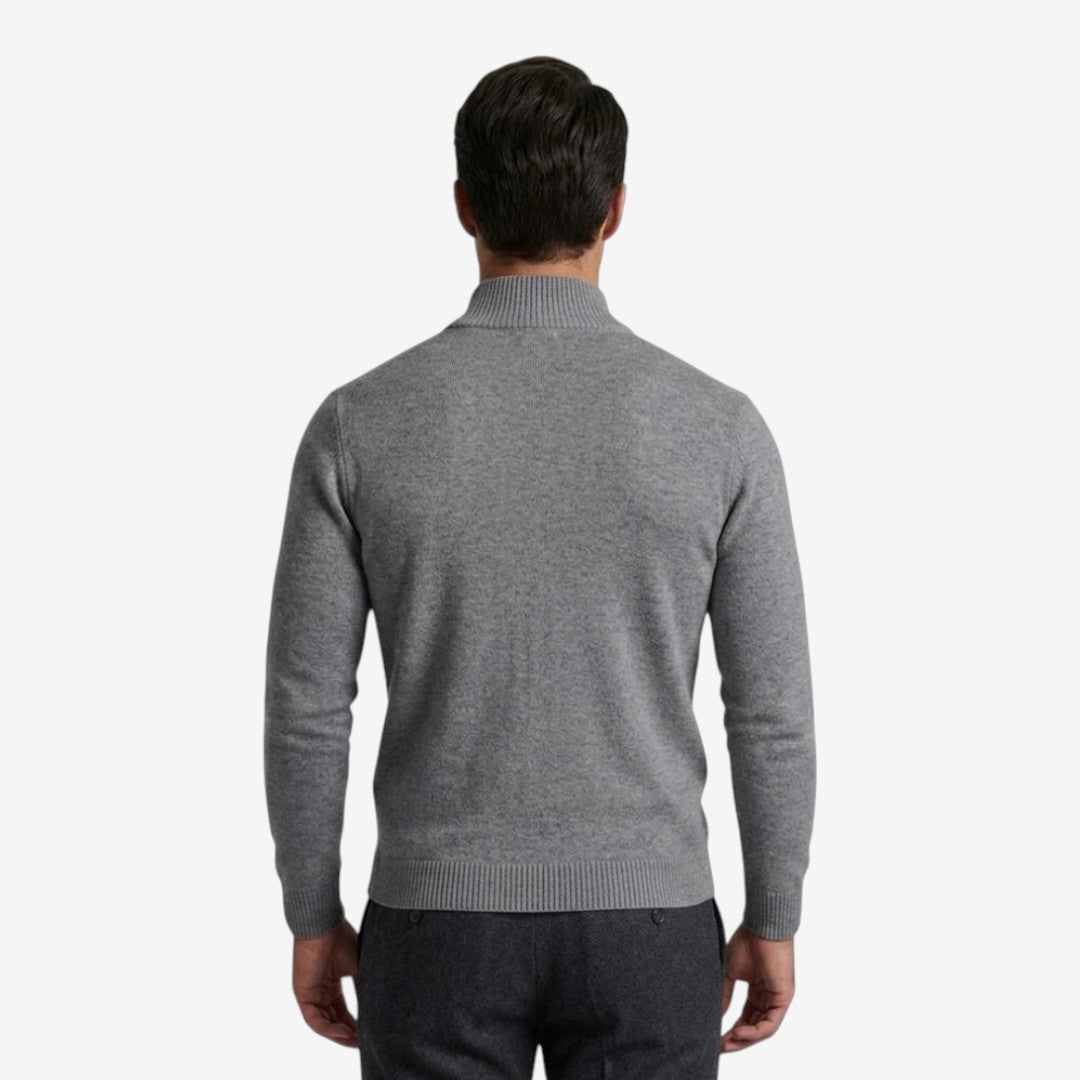 Jorvalore | Men's Casual Knit Quarter Zip Jumper with Warm Comfort
