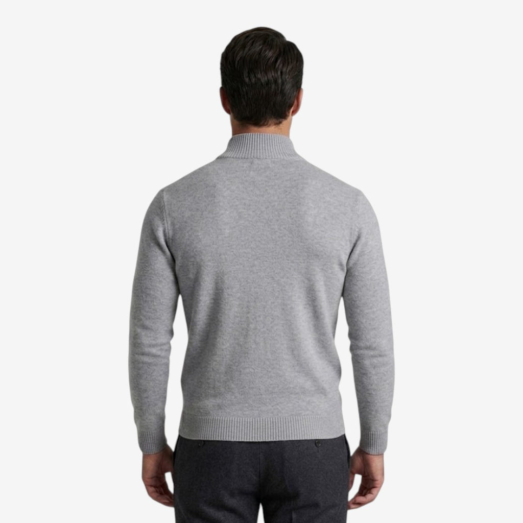 Jorvalore | Men's Casual Knit Quarter Zip Jumper with Warm Comfort
