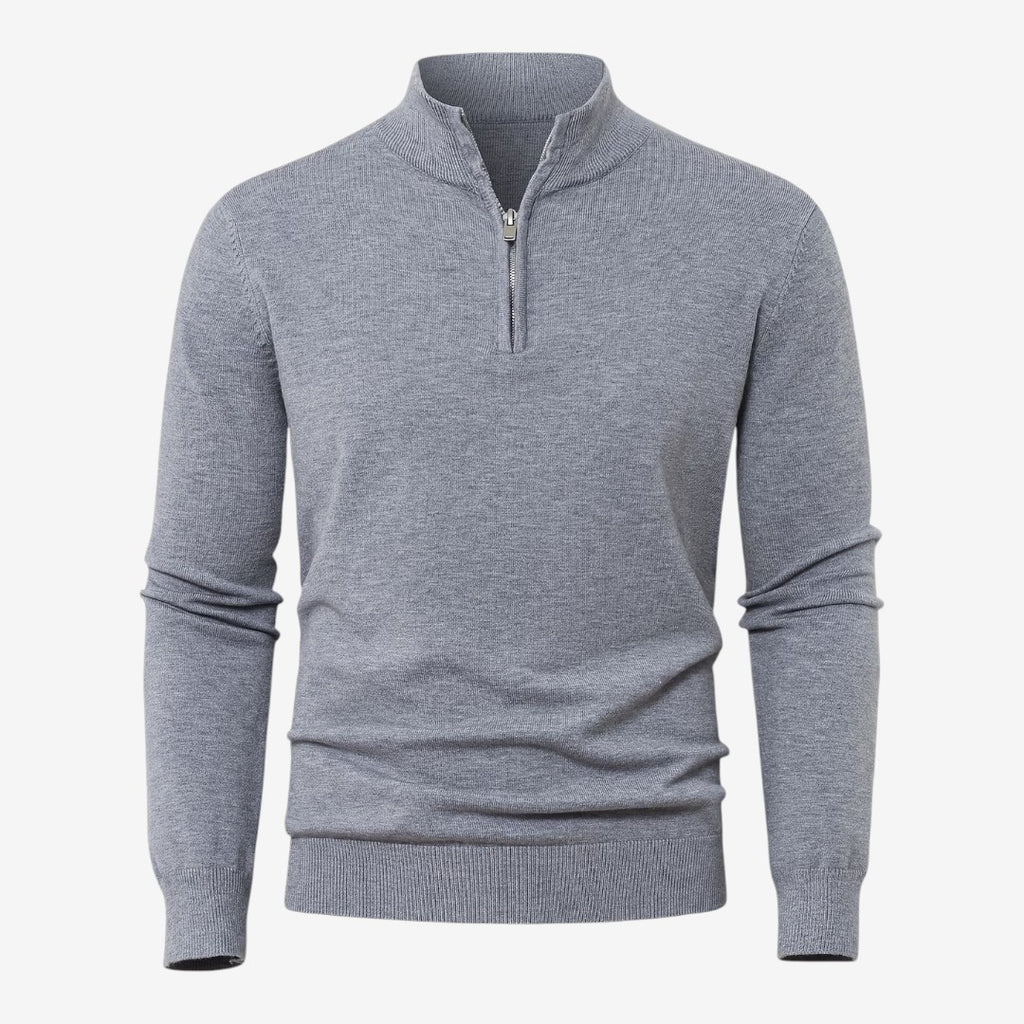 Jorvalore | Men's Casual Knit Quarter Zip Jumper with Warm Comfort