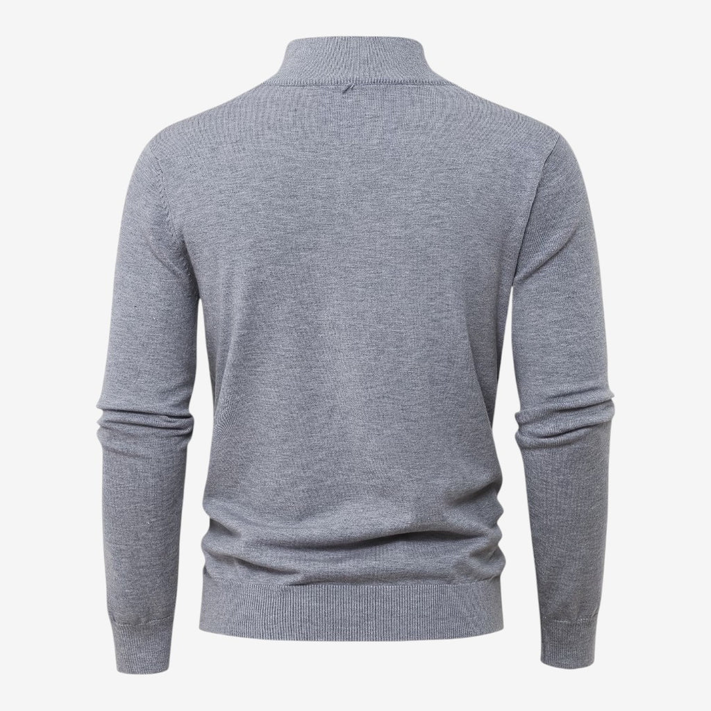 Jorvalore | Men's Casual Knit Quarter Zip Jumper with Warm Comfort
