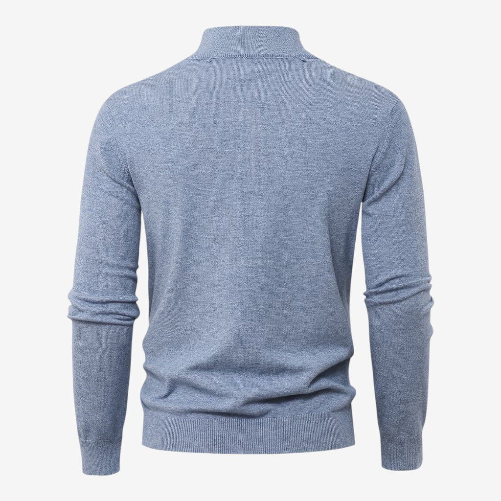 Jorvalore | Men's Casual Knit Quarter Zip Jumper with Warm Comfort
