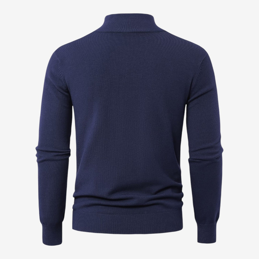 Jorvalore | Men's Casual Knit Quarter Zip Jumper with Warm Comfort