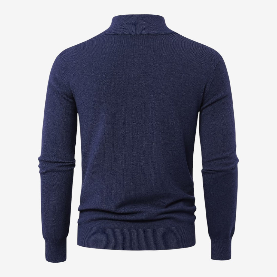 Jorvalore | Men's Casual Knit Quarter Zip Jumper with Warm Comfort
