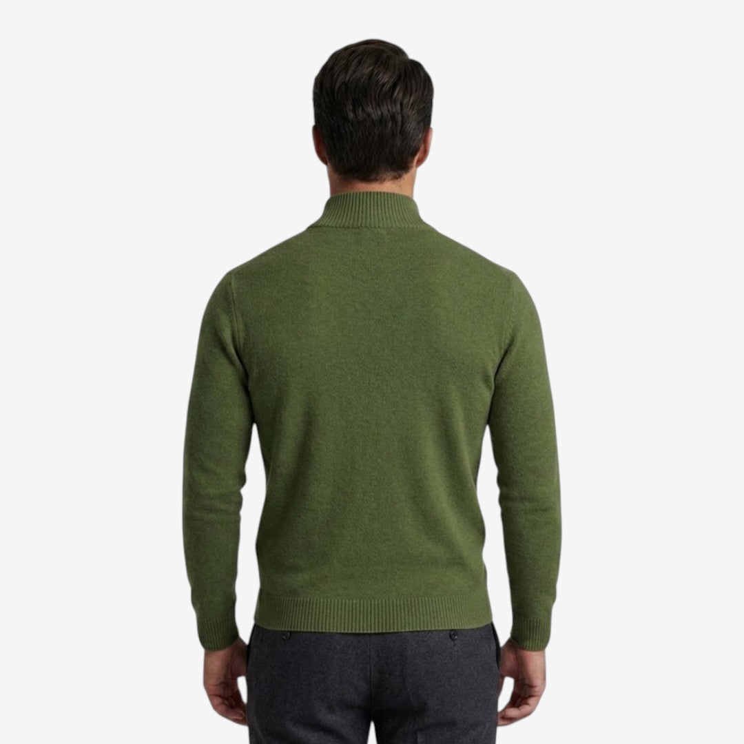 Jorvalore | Men's Casual Knit Quarter Zip Jumper with Warm Comfort