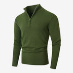 Jorvalore | Men's Casual Knit Quarter Zip Jumper with Warm Comfort