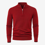 Jorvalore | Men's Casual Knit Quarter Zip Jumper with Warm Comfort