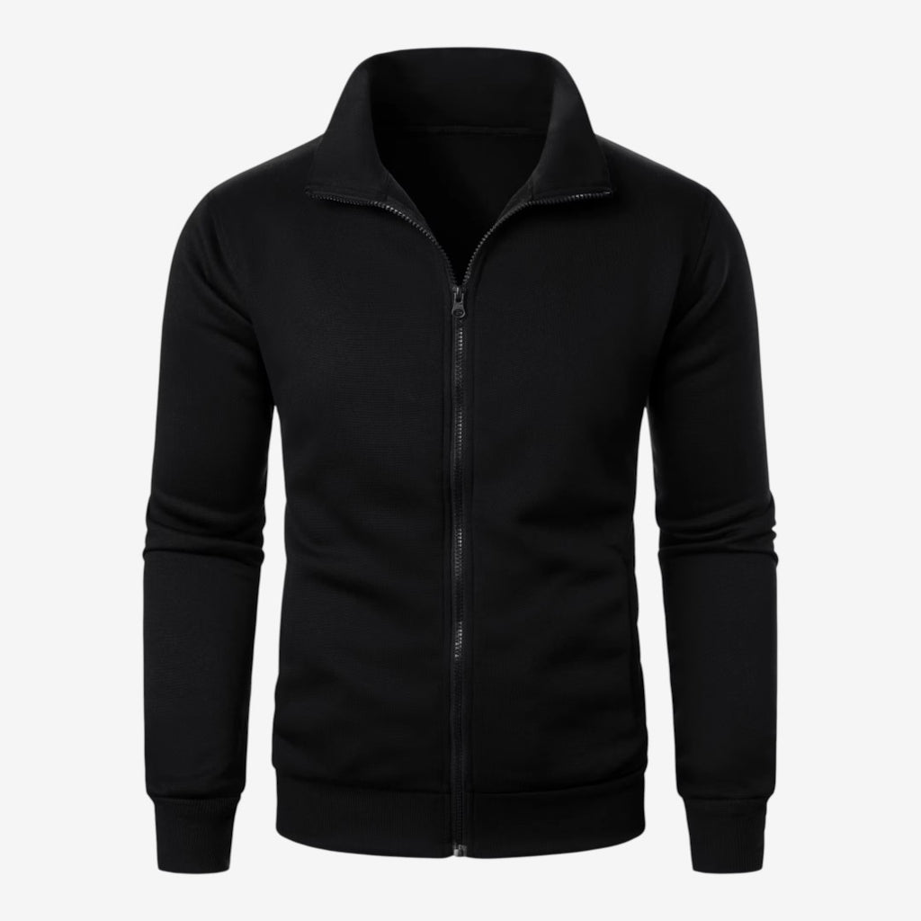 Jorvalore | Men’s Casual Knit Zip Jacket with Stand Collar and Pockets