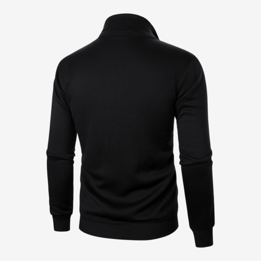 Jorvalore | Men’s Casual Knit Zip Jacket with Stand Collar and Pockets
