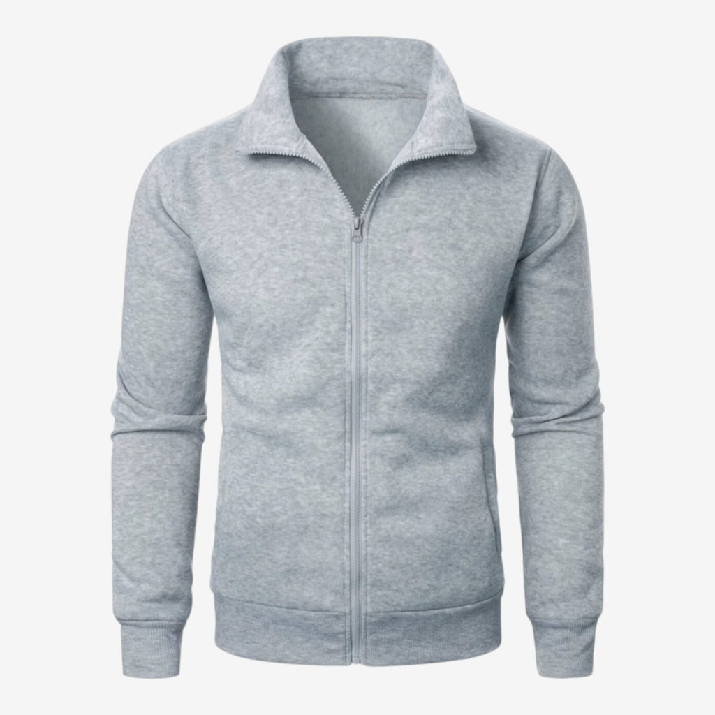 Jorvalore | Men’s Casual Knit Zip Jacket with Stand Collar and Pockets