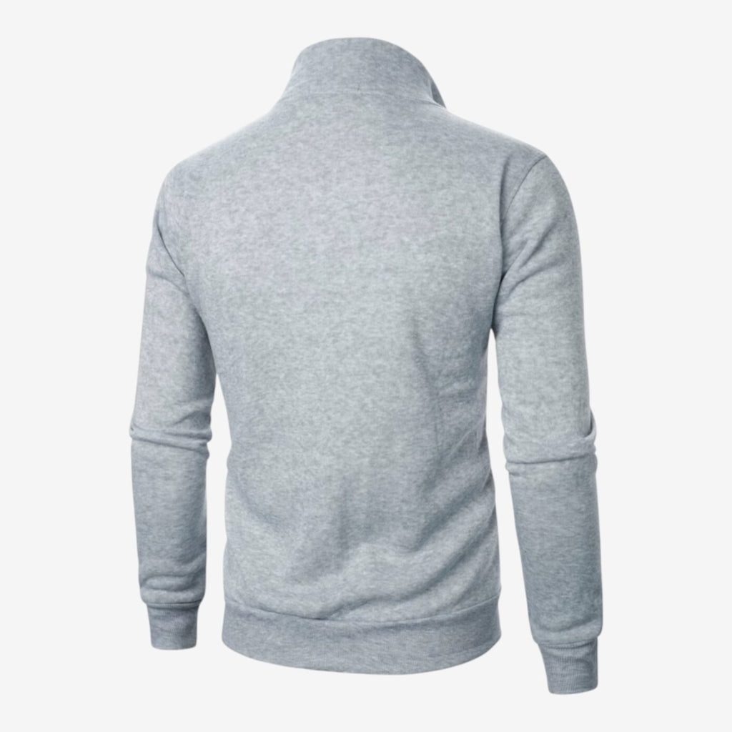 Jorvalore | Men’s Casual Knit Zip Jacket with Stand Collar and Pockets