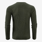 Jorvalore | Men's Casual Ribbed Henley Shirt for Autumn & Winter