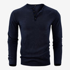 Jorvalore | Men's Casual Ribbed Henley Shirt for Autumn & Winter