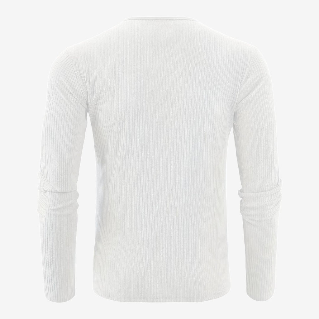 Jorvalore | Men's Casual Ribbed Henley Shirt for Autumn & Winter