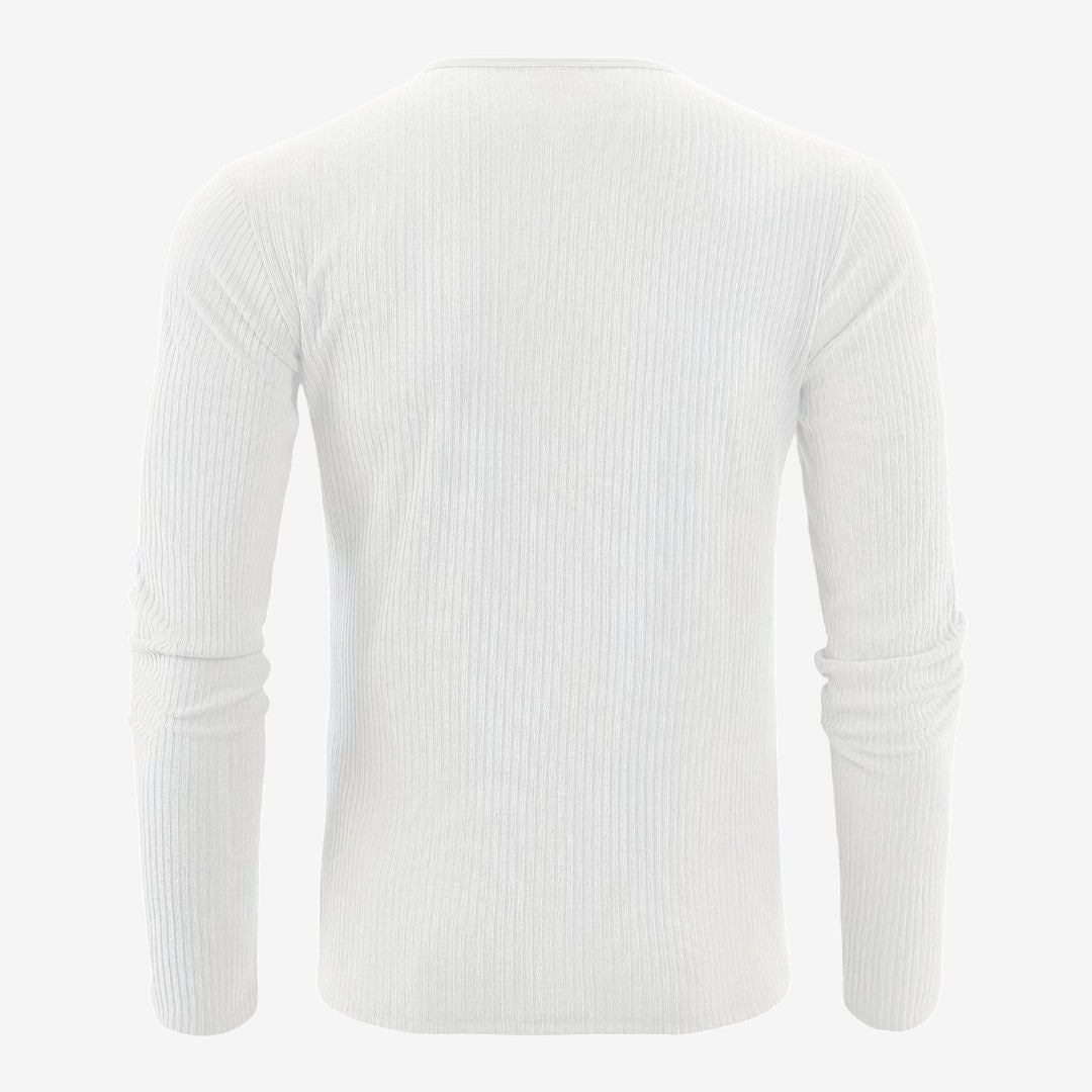 Jorvalore | Men's Casual Ribbed Henley Shirt for Autumn & Winter