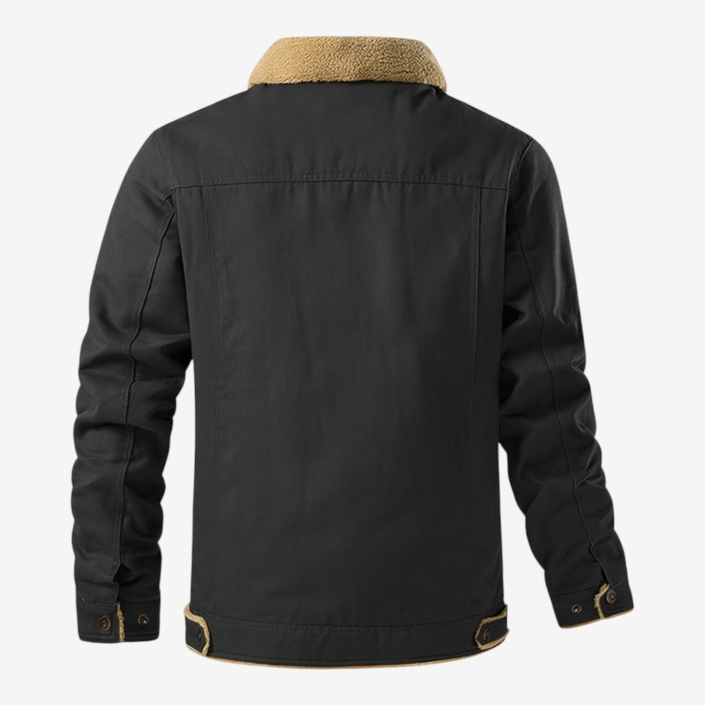 Jorvalore | Men's Classic Fleece Jacket Lapel Collar for Winter