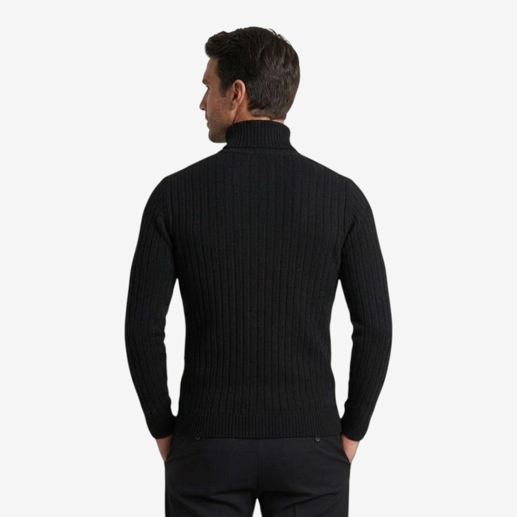Jorvalore | Men's Ribbed Turtleneck Knit Jumper Slim Fit