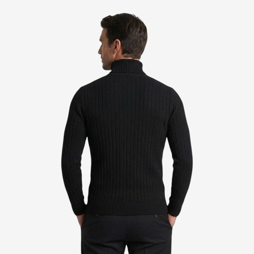 Jorvalore | Men's Ribbed Turtleneck Knit Jumper Slim Fit