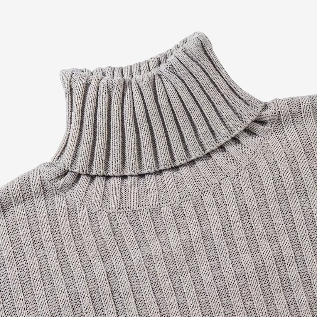 Jorvalore | Men's Classic Ribbed Turtleneck Jumper Plus Size