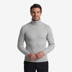 Jorvalore | Men's Ribbed Turtleneck Knit Jumper Slim Fit
